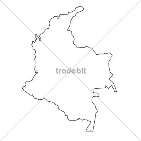 Outline Map Of Colombia Download Places