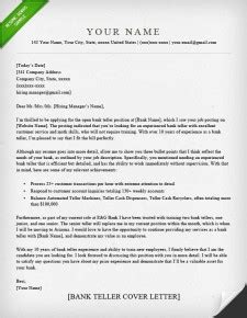 You have to specify the level of profit and make sure it is accurate! Bank Teller Cover Letter Sample | Resume Genius