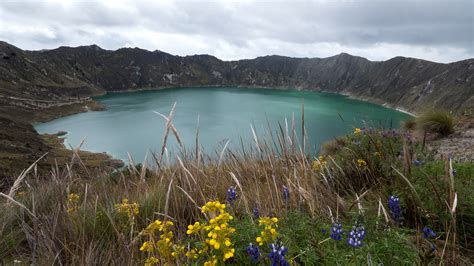 🔥 Free Download Photo Ecuador Volcano Quilotoa Nature Lake Grass