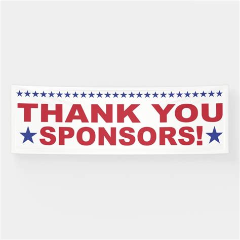 Thank You Sponsors Event Banner Zazzle