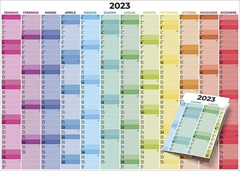 Planner Calendario Annuale 2023 Formato A0 118x84 Cm 12 Mesi