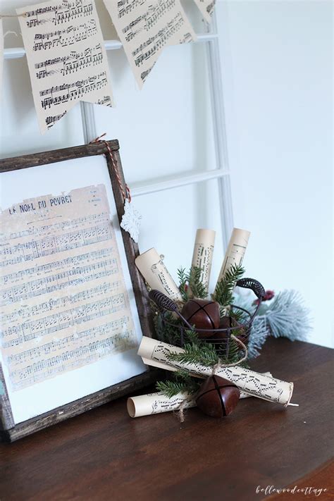 This format is intended to be used for. DIY Christmas Sheet Music Decor with Fresh Pine - Bellewood Cottage