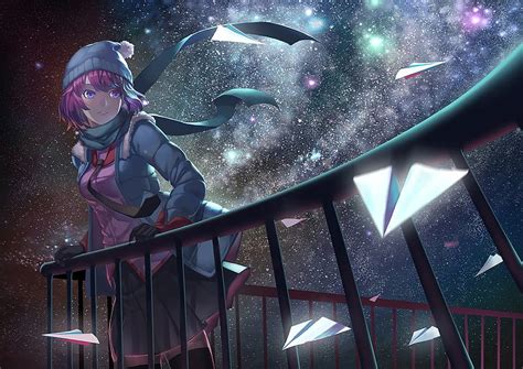 Chaos Of The Stars Stars Pretty Anime Paperplanes Bonito Gloves Happy Hd Wallpaper Peakpx