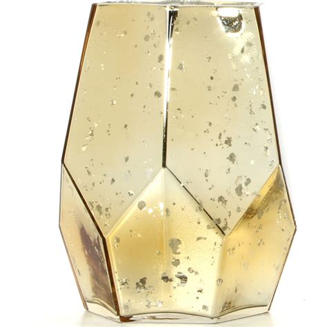 Mainstays Geometric Mercury Glass Vase, Gold | Mercury glass vase, Mercury vases, Mercury glass