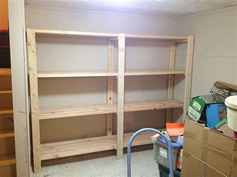 2 X 4 Garage Shelves Built Into Basement Storage Do It Yourself Home