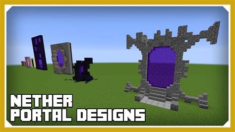Minecraft How To Build Nether Portal Designs Tutorial Survival
