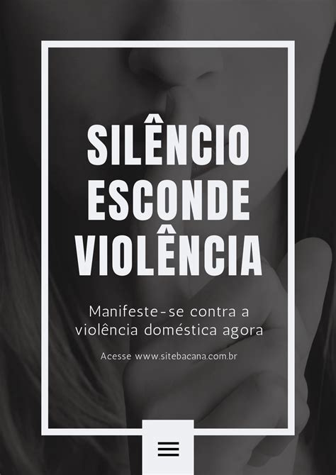 Modelos de Cartaz Sobre Violência Doméstica Canva