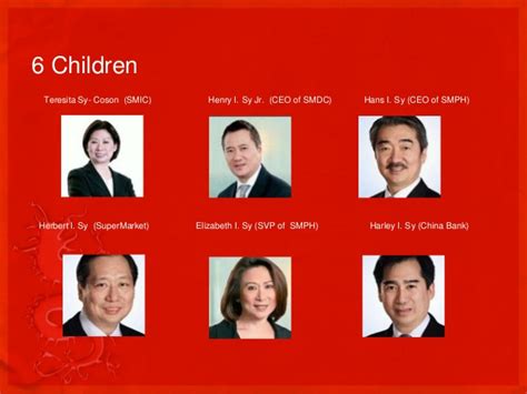 Henry's grandson hans sy jr, commonly known as chico, took over as president of. Classify Henry Sy and his family