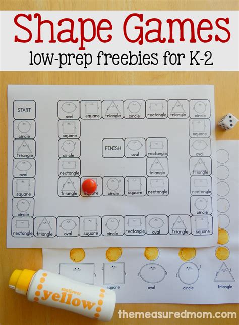 Free Shapes Game Just Print And Play Kindergarten Games Math Games Math Activities Teaching