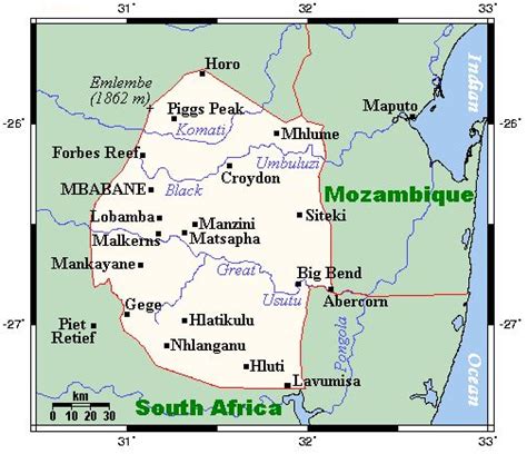 Geography Of Swaziland Geography Piet Retief Swaziland