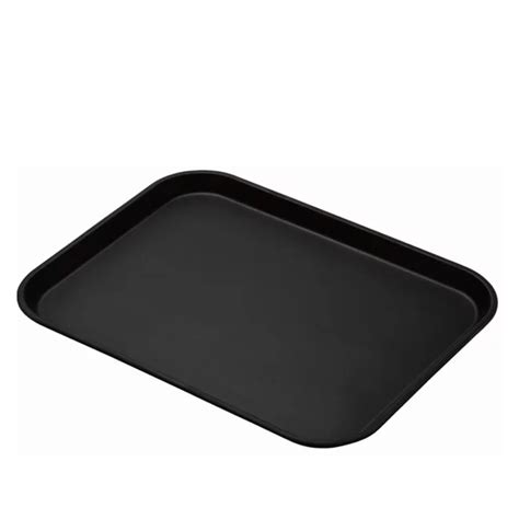 Fibre Glass Non-slip Tray Black 405mm (round) - Plastilon Packaging