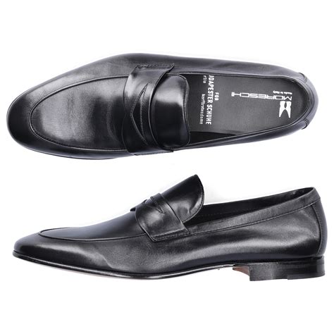 Moreschi Penny Loafer 041595 Leather Black Soft Hand Moreschi Shoes