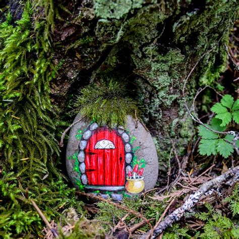 Diy Fairy Doors From Painted Rocks Adventure In A Box Rock Painting