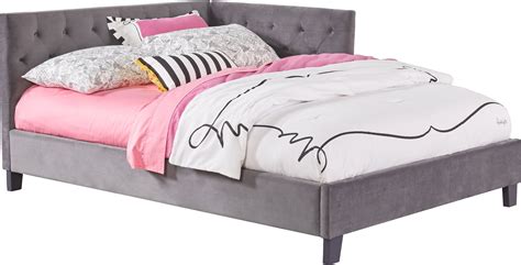 Uph bed frame with corner headboardtwin. Lucie Charcoal 4 Pc Full Corner Bed (With images) | Bed in corner, Bed, Full bed