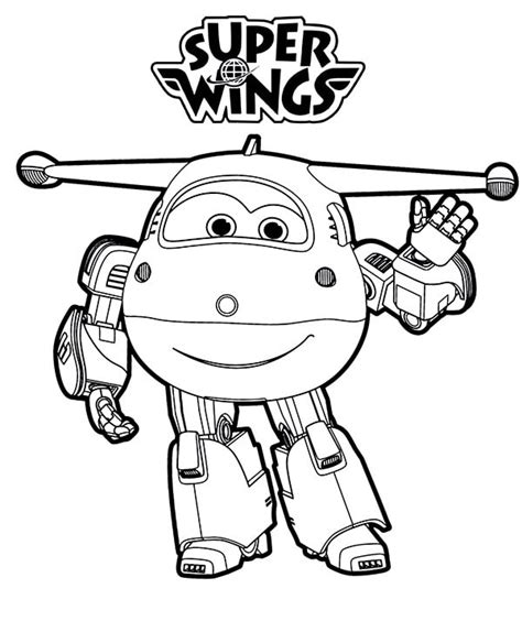 Jett Super Wings 2 Coloring Page Free Printable Coloring Pages For Kids