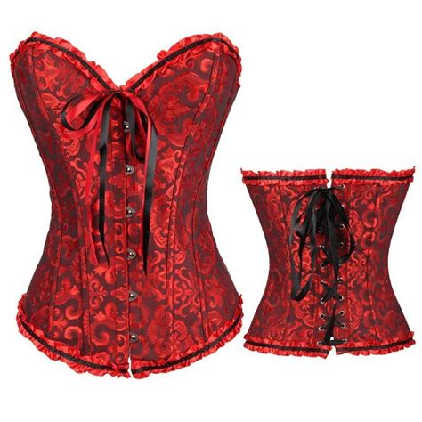 W1008 Sexy Gothic Lingerie Bustiers Black Satin Embroidered Corset Underbust Corsets Plus Size