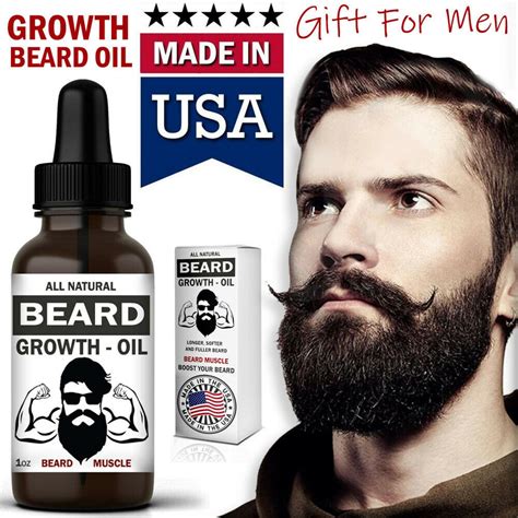 Beard Growth Oil Facial Hair Serum Care Product Mustache Fast Treatment