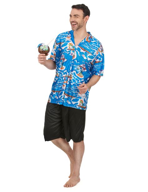 The most recognizable traditional hawaiian costume, it is ritualistically one of the most important. Costume of Hawaiian tourist men - Vegaoo