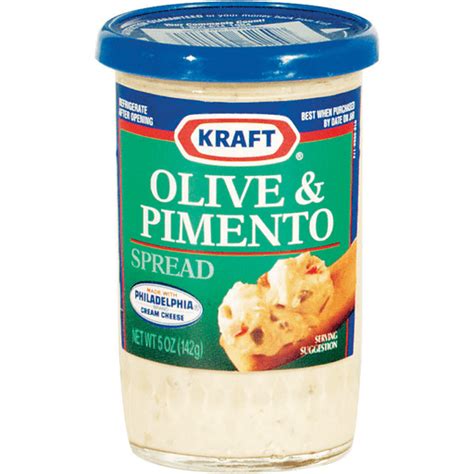 Kraft Cheese Spreads Olive And Pimento Cheese Spread 5 Oz Jar Cheese
