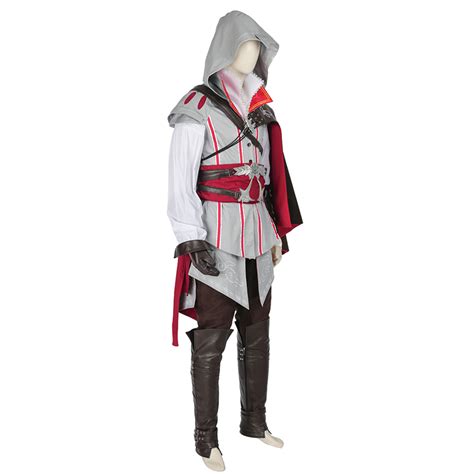 Assassins Creed Ezio Auditore Da Firenze Cosplay Costume White