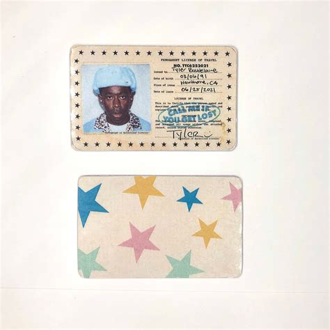 Tyler the Creator Call Me If You Get Lost ID License Card - Etsy