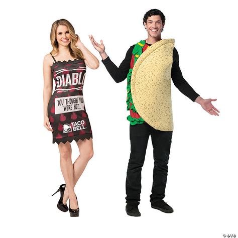 Adult’s Taco And Hot Sauce Couples Costumes Oriental Trading