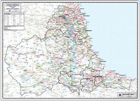 County Durham Map Wall Maps Custom Map Maker County Map