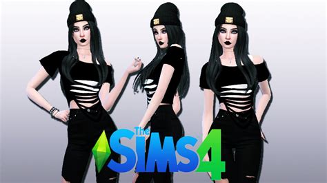The Sims 4 Create A Sim Gothic Girl Menina Gótica Youtube