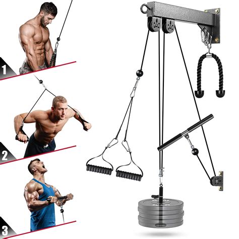 Elikliv Fitness Lat And Lift Pulley System Gym Lat Pull Down Machine