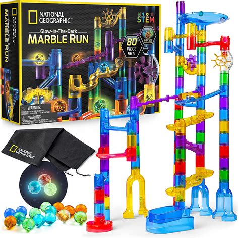 National Geographic Glow In The Dark Marble Run 80 Piece
