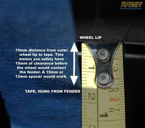 What does 3/32 look like on a tape measure. Measuring for BMW Wheel Spacers | Turner Motorsport