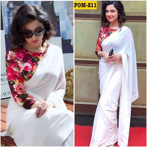 White Floral Classic Stylish Saree Saree Chanderi Cotton With Satin Lace Border Blouse