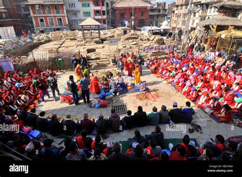 Kathmandu Nepal 19th Dec 2016 Nepalese Devotees Offering Ritual