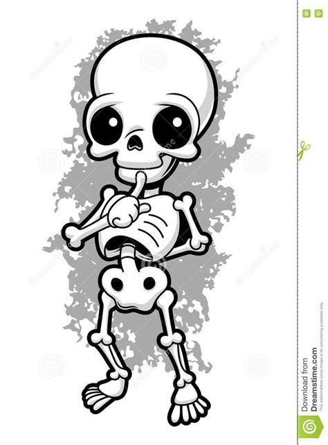 Illustration About Illustration Of Cartoon Cute Human Skeleton Illustration Of Illustration