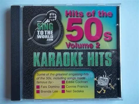 sing to the world karaoke hits of the 50 s vol 2 uk cds and vinyl