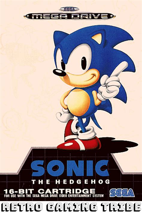 Sonic The Hedgehog On The Sega Megadrive Front Box Cover From 1991