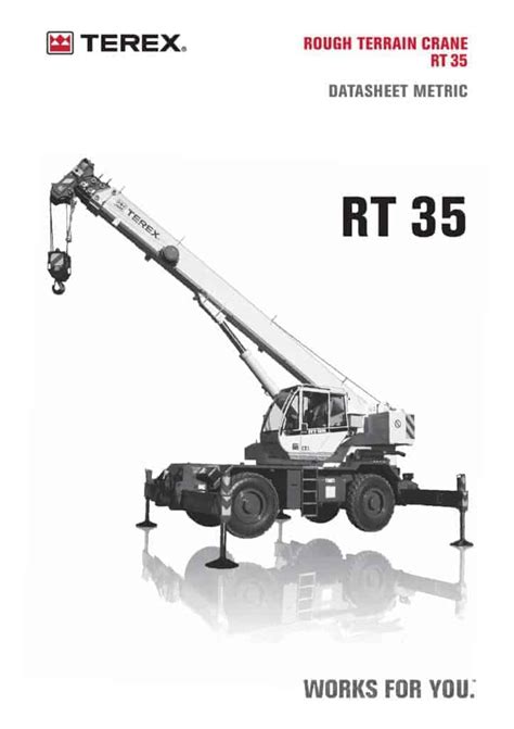 Terex Rt35 Rough Terrain Crane Load Chart And Specification Cranepedia