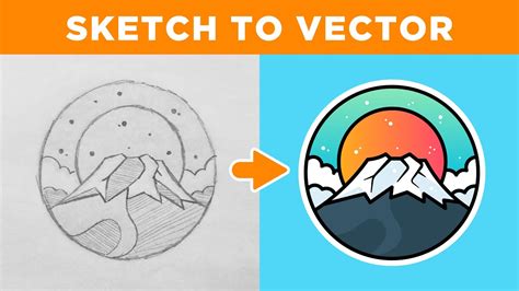 Adobe Illustrator Tutorial Create A Vector Logo From A Sketch In Youtube