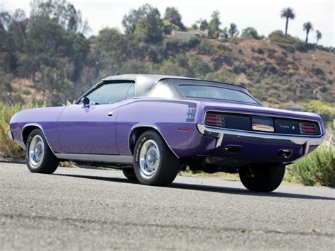 1970 Plymouth Cuda 440 Convertible Bs27 Classic Muscle Purple