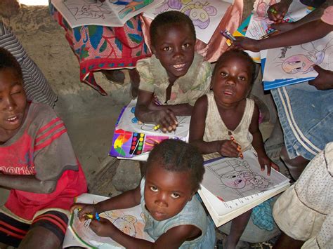 Coloring In The Nsaka Chipate Village Zambia Social Business African Girl Southern Africa