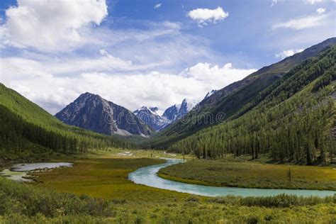 Valley Of The Mountain River Stock Photo Image Of Altai Clear 49535042
