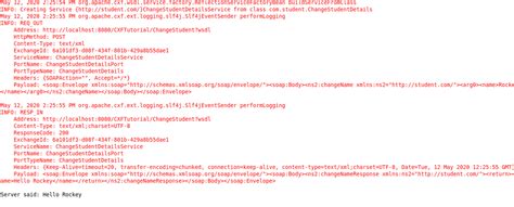 Camel cxf rest example with json. Apache CXF Logging