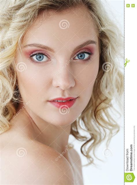 Beautiful Woman With Blue Eyes Stock Photo Image Of Looking Gorgeous