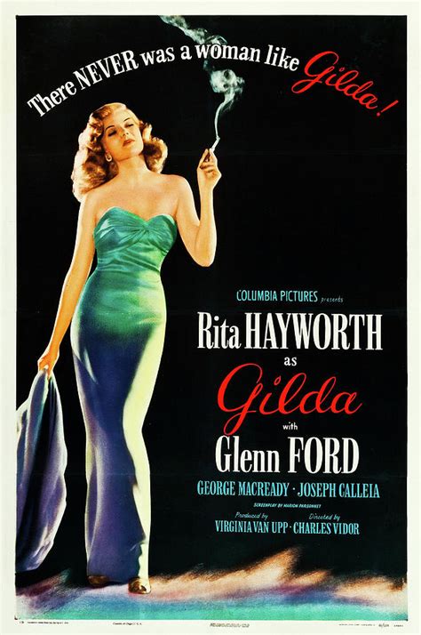 Rita Hayworth As Gilda Vintage Movie Poster 1946 Mixed Media By
