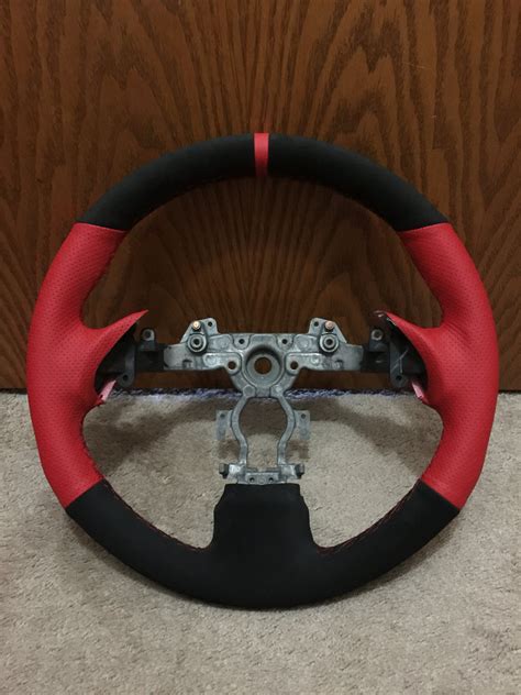 For Sale Rewrapped Steering Wheel Faux Black Alcantarared Perforated