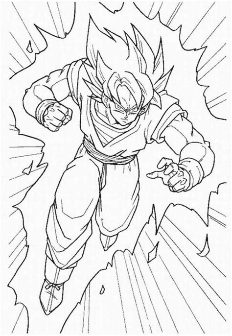 Dragon ball coloring pages goku. Goku Super Saiyan Form In Dragon Ball Z Coloring Page : Kids Play Color | Super coloring pages ...