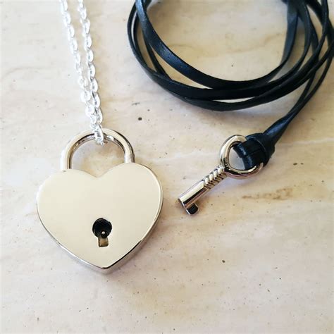 Lock And Key Jewelry Silver Heart Lock And Key Couples Necklace Couples