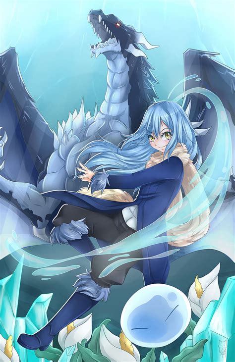 Rimuru And Veldora Anime Blue Demon Lord Rimuru Tempest Slime Hd
