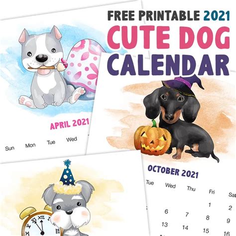 2021 desk calendar creative small simple mini decorative coil calendars loose leaf decoration calender. Free Printable 2021 Cute Dog Calendar - The Cottage Market ...