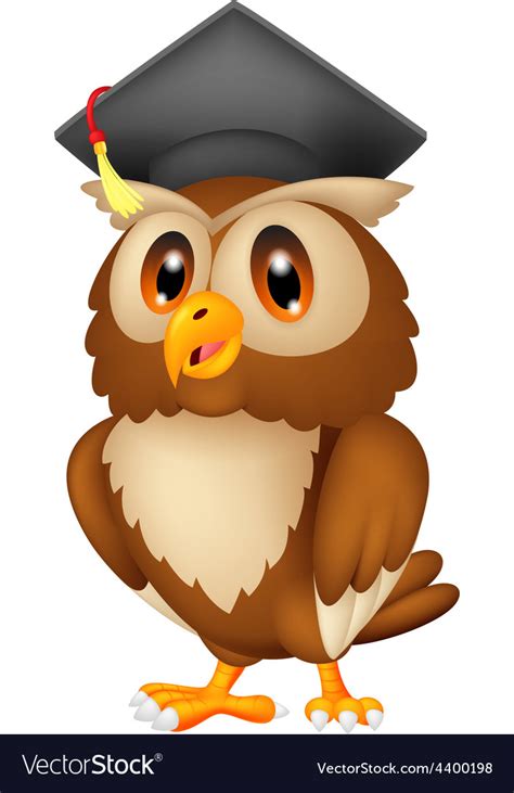 Owl Wearing Graduation Cap Royalty Free Vector Image